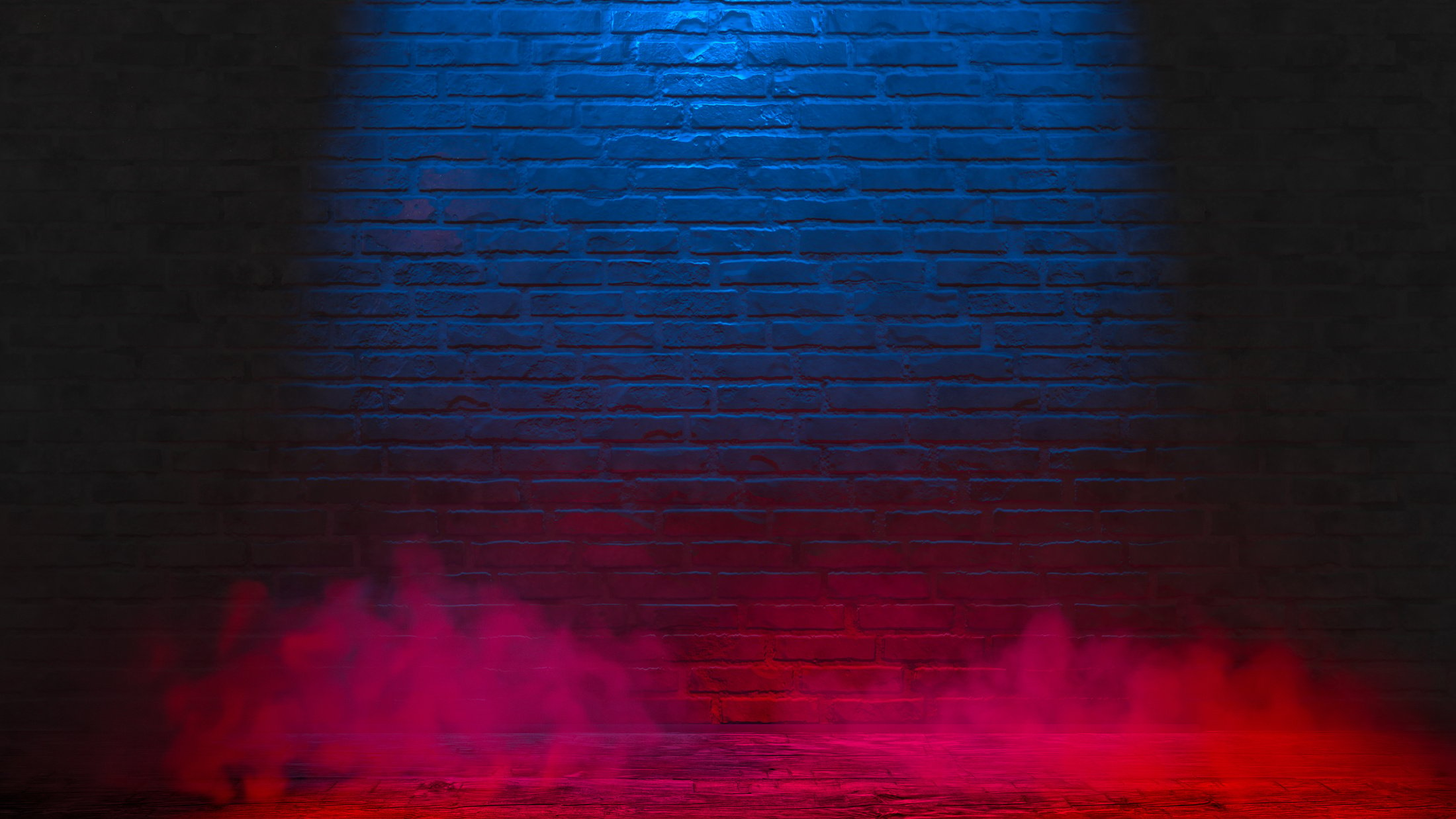 Blue and Red Brick Wall Background